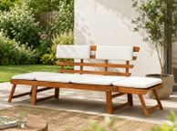 main image for ad 2-in-1 Acacia Garden Bench &amp; Sun Lounger