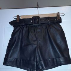 girls leather shorts