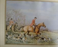 Vintage Hunting print, John Sanderson Wells