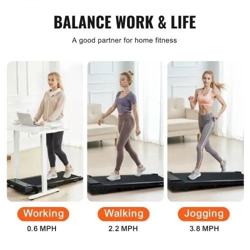 Walking Pad, Under Desk Treadmill with Incline, Working Walking Jogging Machine for Home Office, 265 Lbs Capacity 2.5HP Portable Walking Pad