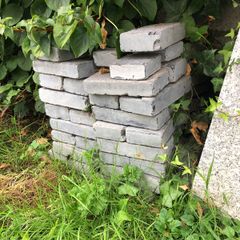 Grey slate edging stones