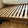 wooden double bed with mattress Image 4
