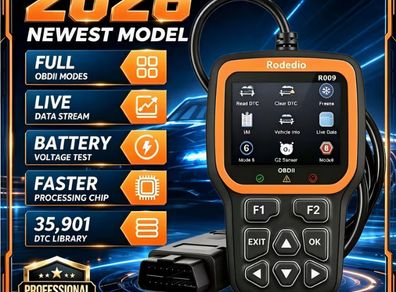 2026 Upgraded OBD2 Scanner Professional Automotive Fault Code Reader | Full OBDII Mode Diagnostic Tool