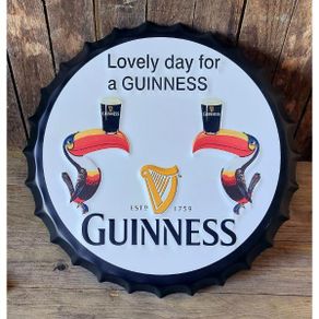 Guinness Bottle Cap Large White  HS443