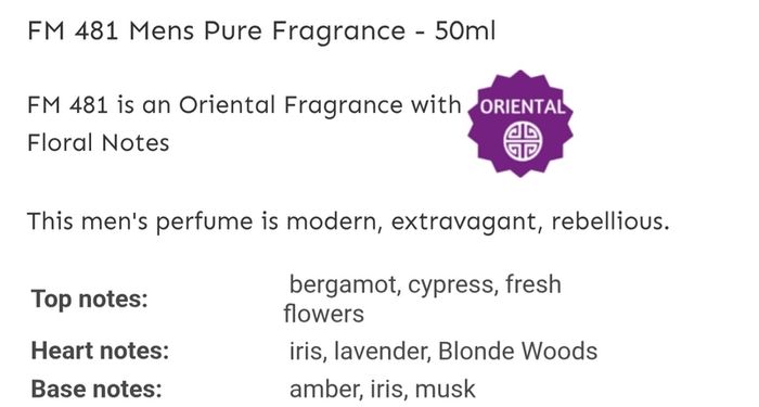 Only 1 Each!! Brand New FM Perfume & Aftershave