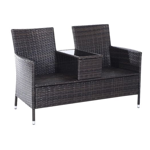 NEW SALE Rattan Chair Furniture Set W/ Middle Tea Table-Brown (FREE SHIPPING)