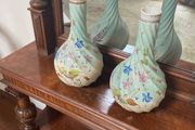 Pair of bisque vases