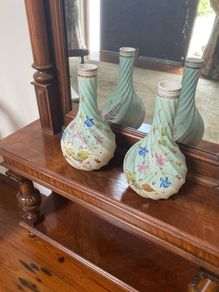 Pair of bisque vases