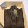 Allsaints Survey Waxed Suede Blazer, XS, Anthracite Grey Image 2