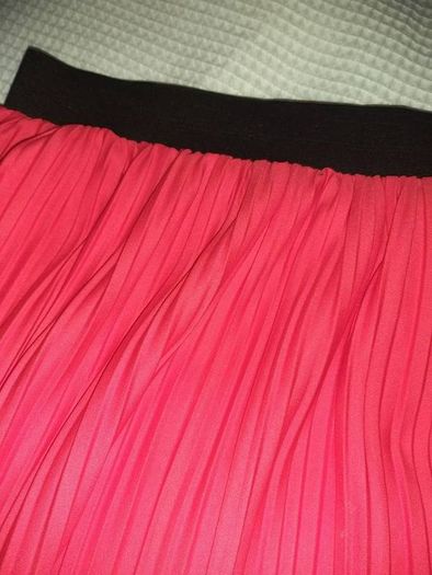 Red Pleated Skirt