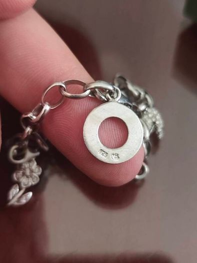 Sterling silver charms bracelet