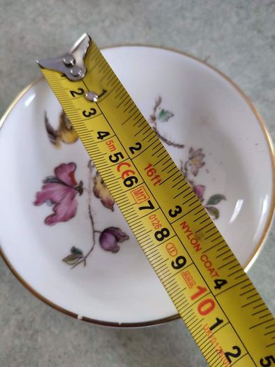 Rare find Wedgwood AUTAN CRANE vintage  small Round dish bone china, trinket dish, English bone china.