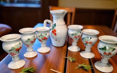 Beautiful Ballydugan studio pottery set