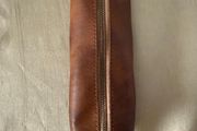 Brown leather pencil case - brand new