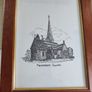 Framed Print of New Church at Powerscourt, Wicklow (engraving) Image 7