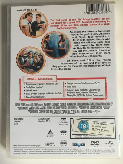 American Pie [1999] [Movie DVD]