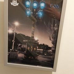 Framed A4 Photo Of iconic Dublin landmark The Five Lamps, by Max The specific print is a Lmt edition
