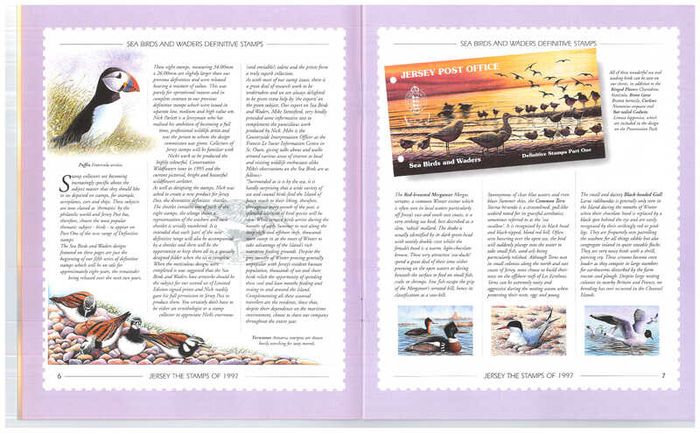 1997 Jersey (Channel Islands) Stamp Year Book (softback) issued by Jersey Post with 14 images of contents