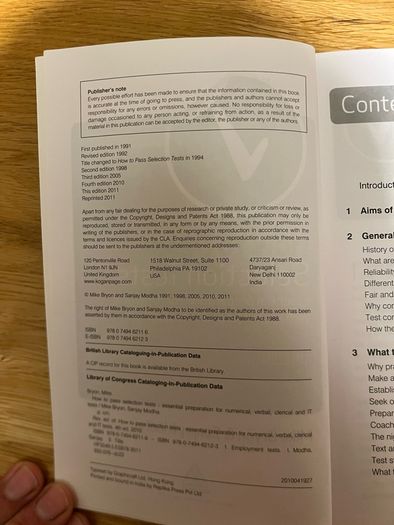 Selection Test study book
