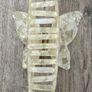 Iridescent White, Cream and Pink Long Butterfly Claw Clips Image 5