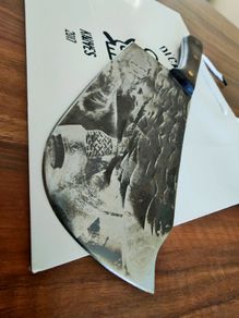 Forged for Legends  Cleaver Knife with Viking Art Engraving By Di'Casteel