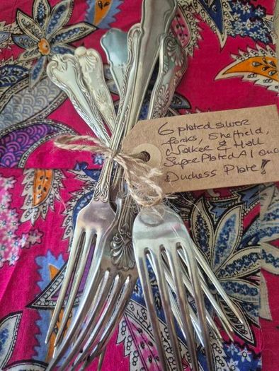 Silver plated 6 forks
