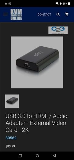 USB 3.0 to HDMI Video adapter