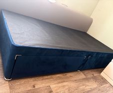 Two divan base deep blue