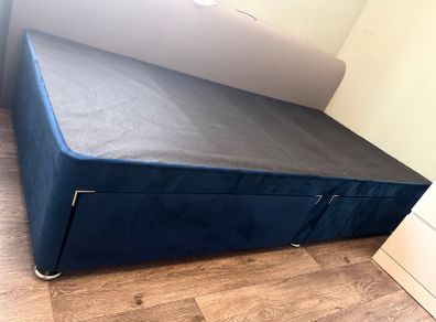 Two divan base deep blue