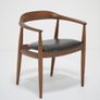Vintage Danish Black Leather and Teak Desk Chair by Illum Wikkelso for N. Eilersen, 1960s. Image 3