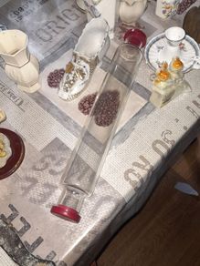 Beautiful Rare Old Glass Rolling Pin with Plugs 1950s, these pins could be filled with cold water or crushed ice to keep pastry dough chilled while rolling