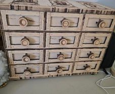 Handmade Wooden Tarot box.  Fits 12 small decks.