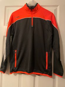 O'Neills Quarter Zip Training Top - Dark Grey and Orange