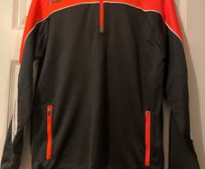 O'Neills Quarter Zip Training Top - Dark Grey and Orange