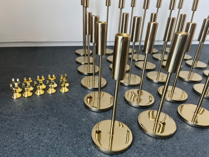 Gold table card numbers holders (x10)