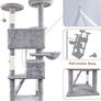 NEW SALE | Cat Tree, 151cm Cat Scratching Post Stable Cat Tower for Large Cat, Activity Centre Cat Climbing Tree with 2 Cat House, Hammock, 4 Sisal Posts, Ladder, and Rest Place for Indoor Cat Image 6