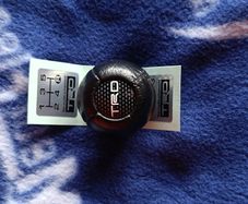 Genuine TRD Leather Shift Knob with Pattern Sticker JZA80 Supra Altezza MR2 AE86