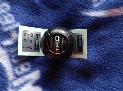Genuine TRD Leather Shift Knob with Pattern Sticker JZA80 Supra Altezza MR2 AE86