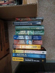 selection of fantasy sci fi and historical fiction books
