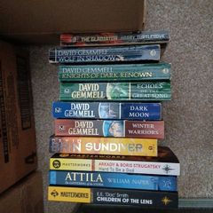 selection of fantasy sci fi and historical fiction books