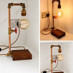 Unique industrial Pipe Table Lamp