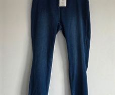 UK14 Petit, Next Blue Full Length Jersey Denim Leggings - NEW