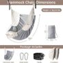 NEW SALE | Hammock Chair Hanging Swing 2 Seat Cushions Included,Strong Webbing Straps and Hooks for Easy Hanging Soft Cotton Weave Hanging Chair Side Pocket Large Tassel Chair Set Comfort Indoor Outdoor Image 3