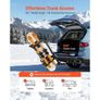 Folding Hitch Mounted Ski & Snowboard Rack, Fits 50 mm Receiver, Carries up to 6 Pairs of Skis or 4 Snowboards, Adjustable Hitch-Mounted Rack for Car with Key Lock, Security Strap, Tilt Access Image 3