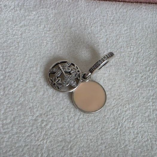 Pandora springtime  butterfly dangle charm very good condition hallmarked