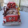 Vintage Metal Fire Truck Image 4