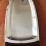 Vintage DKF Lundtofte Danish Stainless Steel Serving Dish Teak Handles Image 10