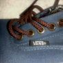 Vans Off The Wall Era 59 C&L in Navy and Woven Guate Stripe Lining. Image 5