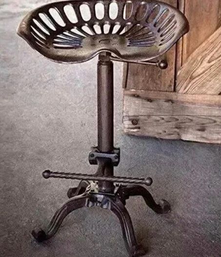 NEW Cast Iron Tractor Style Kitchen Bar Stool Vintage Style
