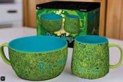 Rick &amp; Morty Pattern Mug &amp; Bowl Breakfast Set